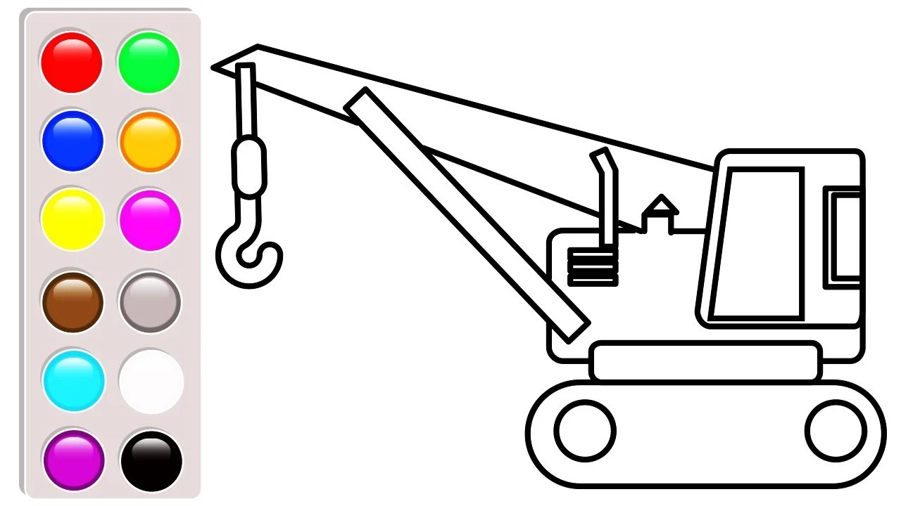 Tranh màu cần cẩu giúp trẻ phát triển các kỹ năng