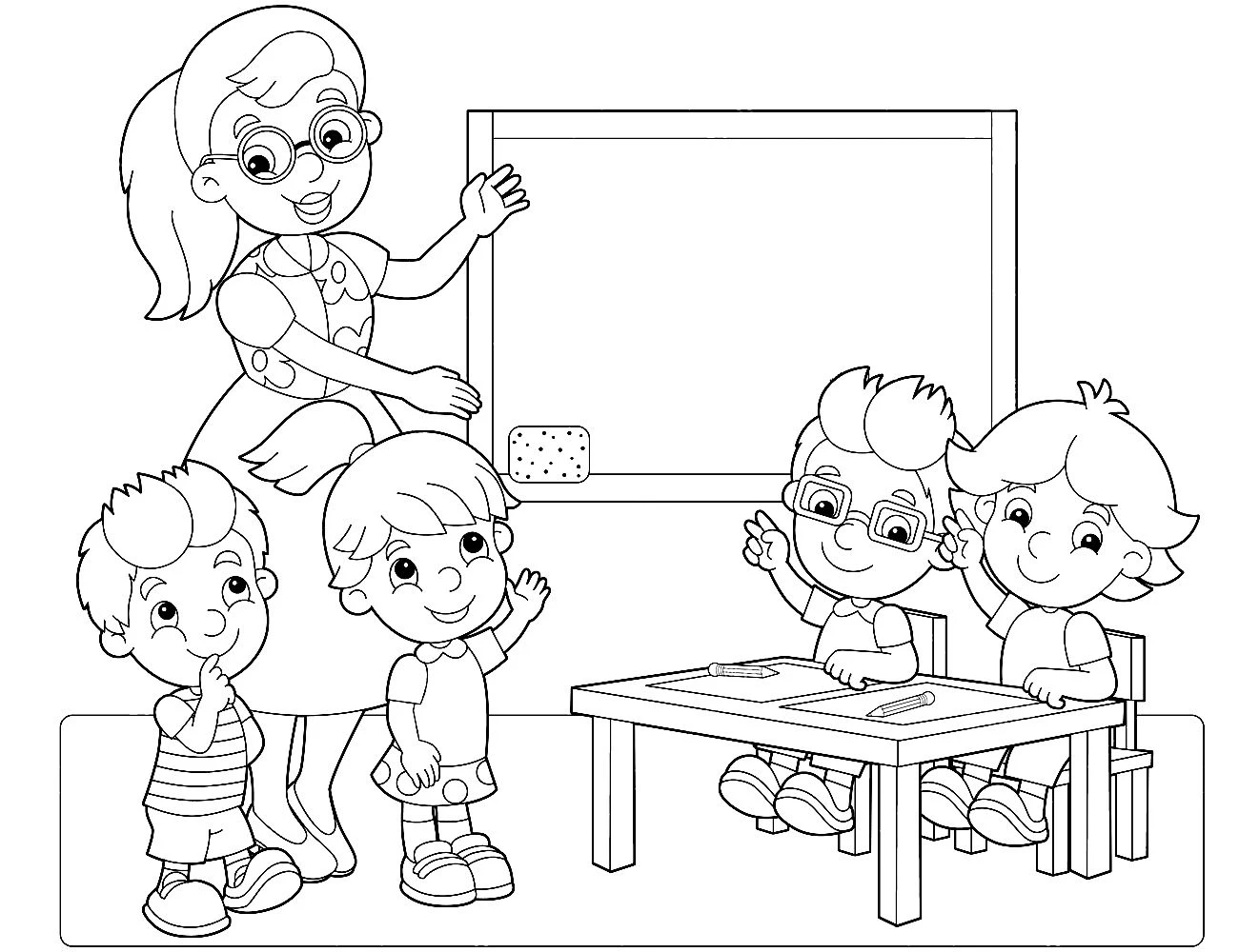 Coloring the exclusive teacher, the baby will be fascinated at first sight.