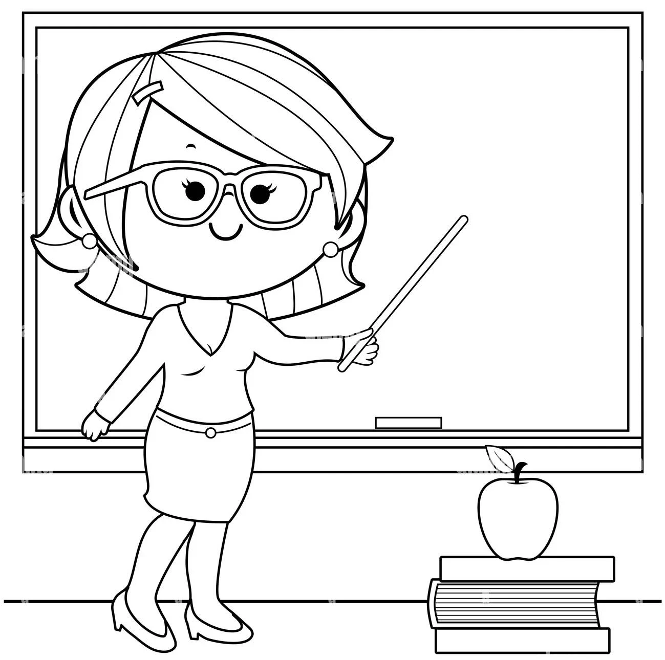 Coloring the teacher - useful activities to help children develop painting thinking.