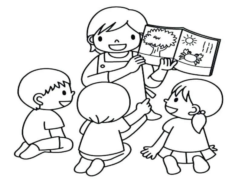 Download the free teacher to color the teacher, the great gift for your baby.