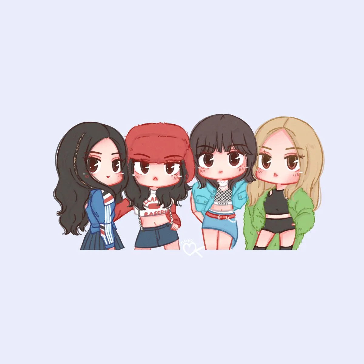 Bộ ảnh Chibi Blackpink đầy màu sắc, thể hiện tính cách độc đáo.