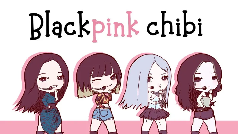 Ảnh đáng yêu Chibi Blackpink, gợi lên niềm vui và sự sáng tạo.