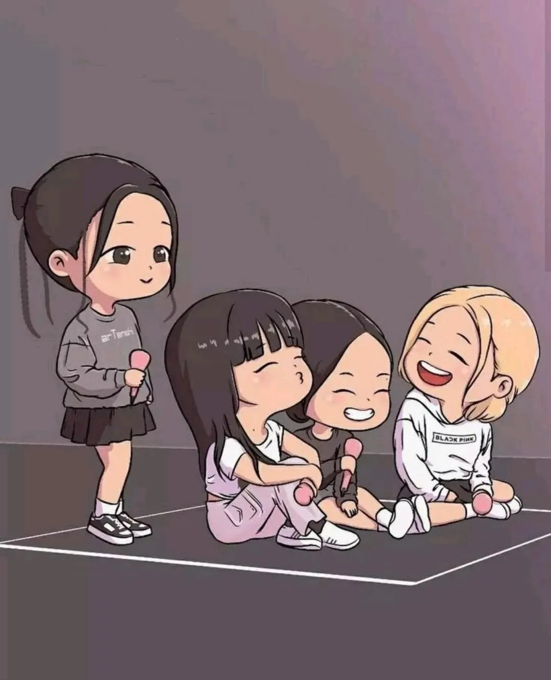 Bộ ảnh Blackpink Chibi tuyệt đẹp, phù hợp cho hình nền.