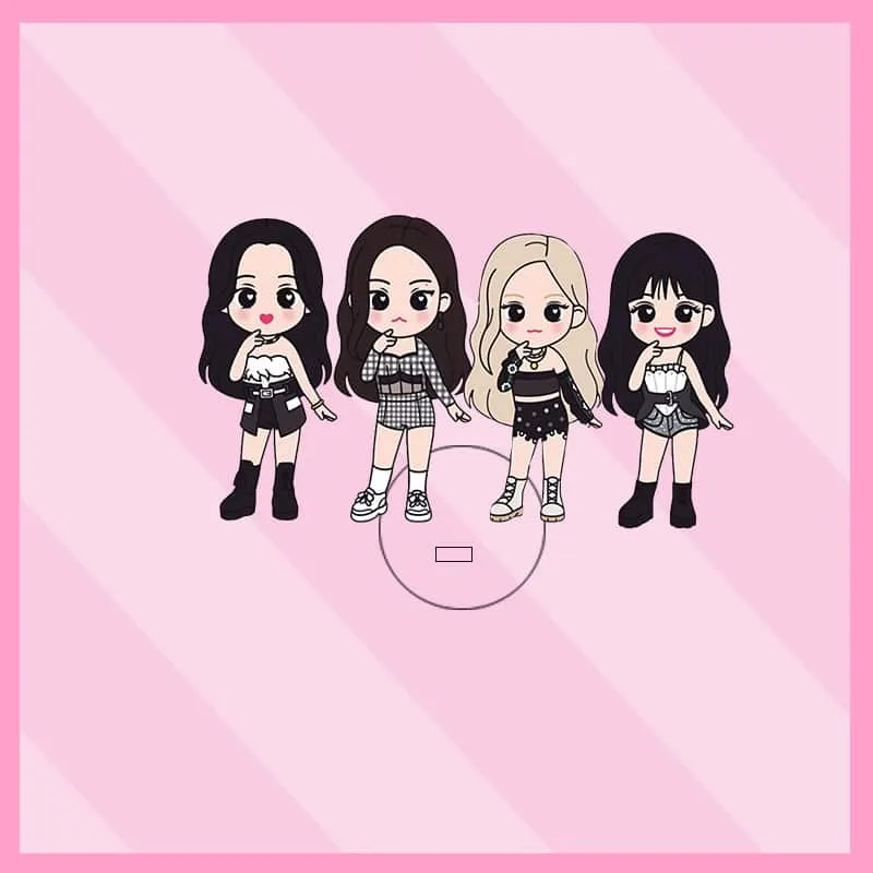 Chibi Blackpink Photo Series với phong cách dễ thương.