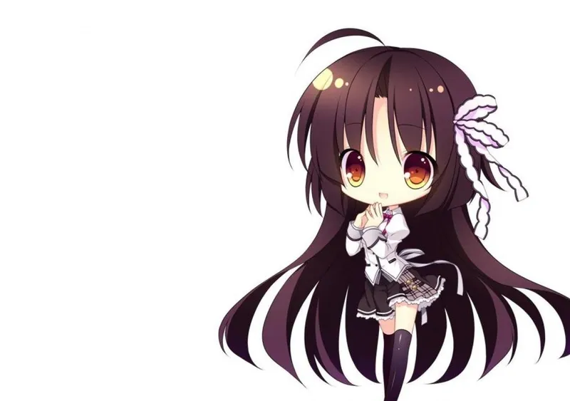 Hình nền anime chibi dễ thương cho máy tính, cho một ngày làm việc vui vẻ