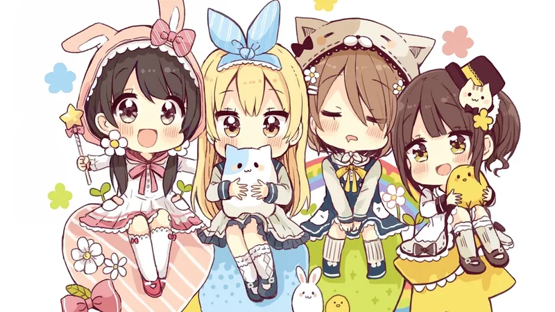 Tạo điểm nhấn cho màn hình máy tính của bạn với hình nền anime chibi dễ thương