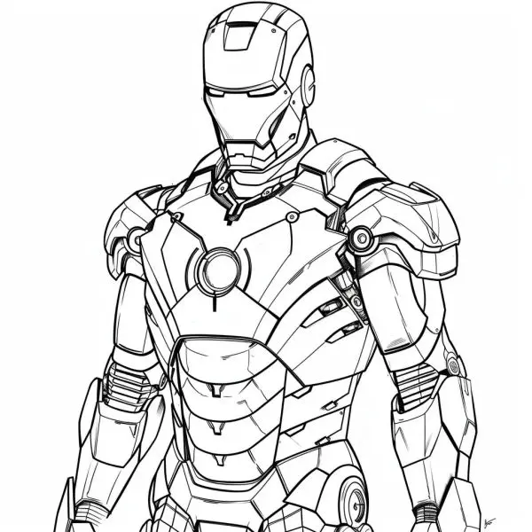 Tô màu sáng tạo để làm cho Iron Man Armor rực rỡ hơn.