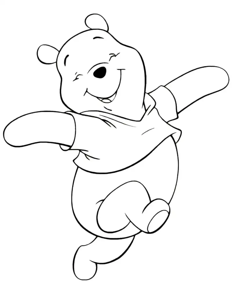 Winnie The Pooh tô màu với những cảnh hài hước