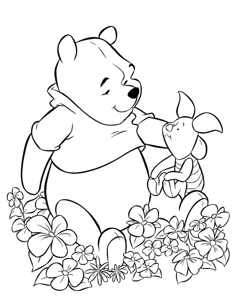 Bức tranh màu của Winnie The Pooh giúp trẻ phát triển các kỹ năng