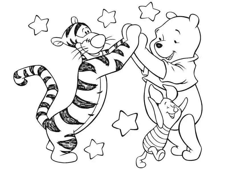 Winnie The Pooh Color Fain cho trẻ em yêu thích hoạt hình