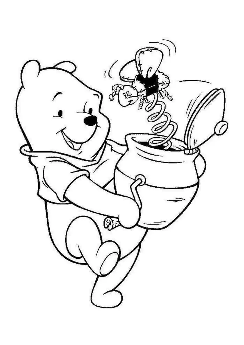 Thực hành bức tranh Winnie The Pooh rất thú vị