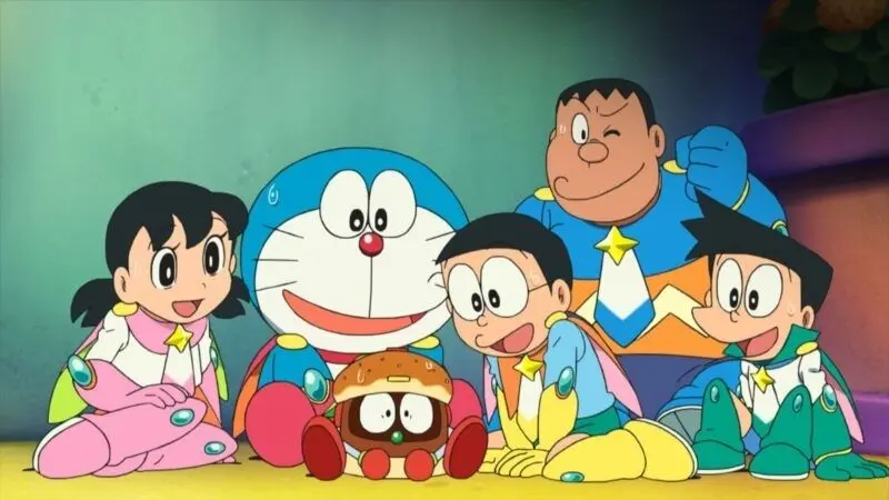 Doraemon dễ thương với biểu cảm ngọt ngào trên màn hình máy tính