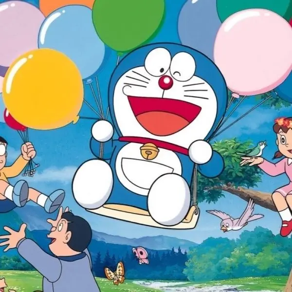 Hình nền Doraemon dễ thương với phong cách hoạt hình cho máy tính xách tay