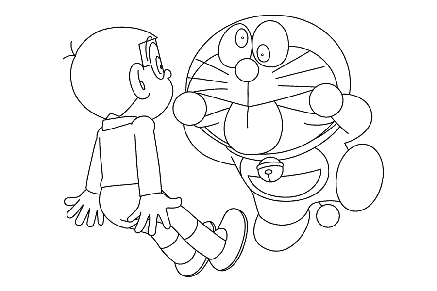 The exclusive Nobita coloring painting will be fascinated at first sight.