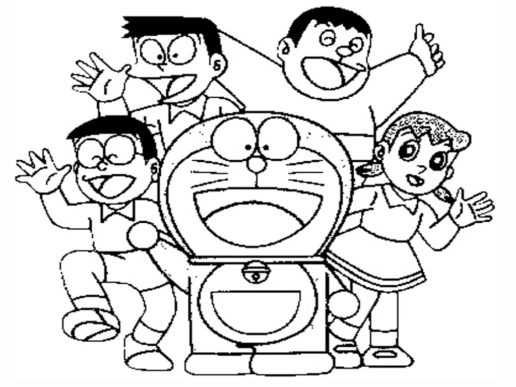 Discover unique Nobita coloring paintings, helping children to love funny characters.