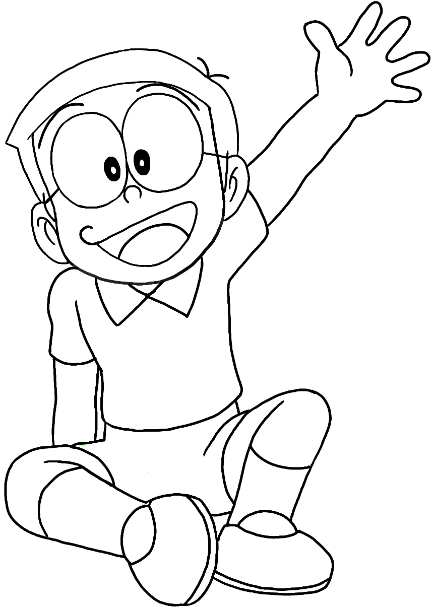 Discover the most beautiful Nobita coloring paintings in 2024, baby will love.