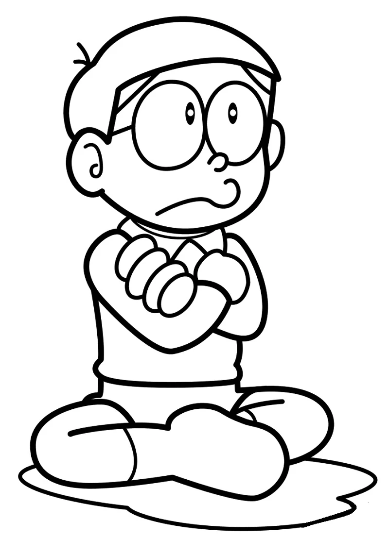 Download free Nobita coloring paintings, your baby will be creative every day.