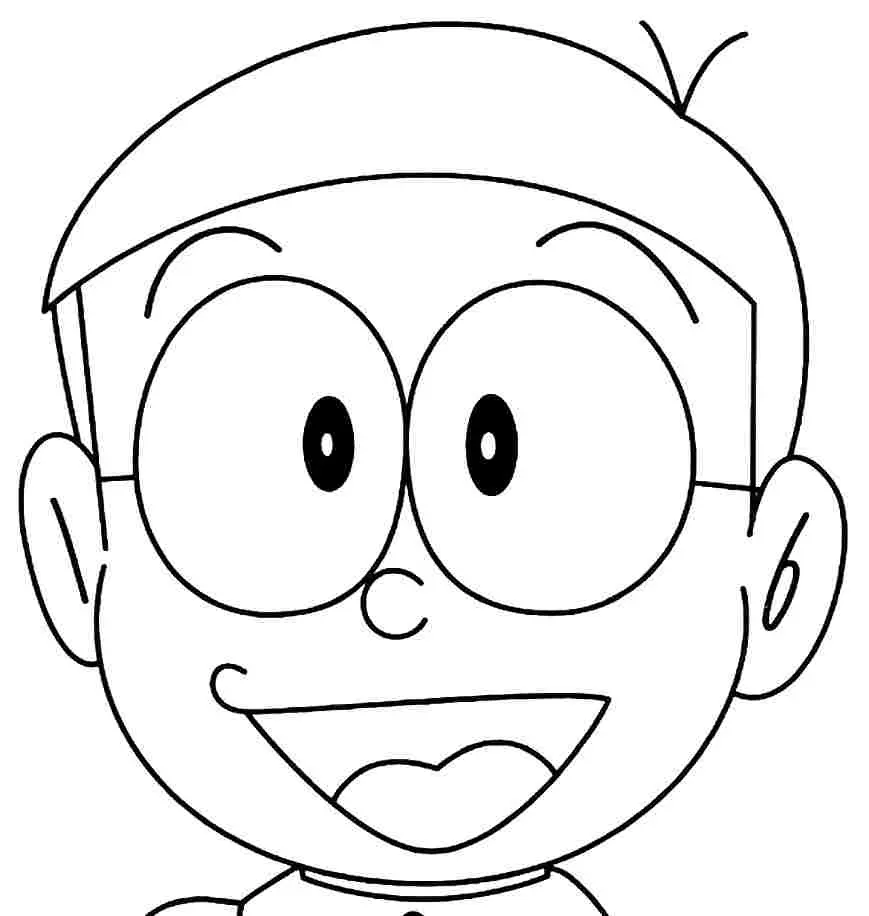 Babies will be excited with the funny and easy -to -color Nobita coloring paintings.