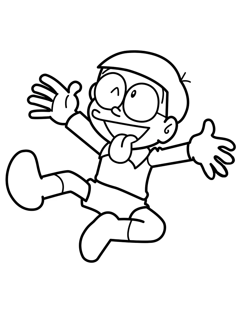 Discover unique Nobita coloring paintings, help children love comics more.