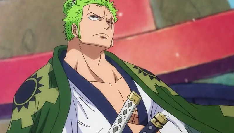 Hình ảnh của Roronoa Zoro với đôi mắt quyết tâm