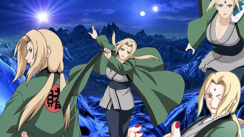 Ảnh của Tsunade cho thấy rõ sự dũng cảm của một võ sĩ mạnh mẽ