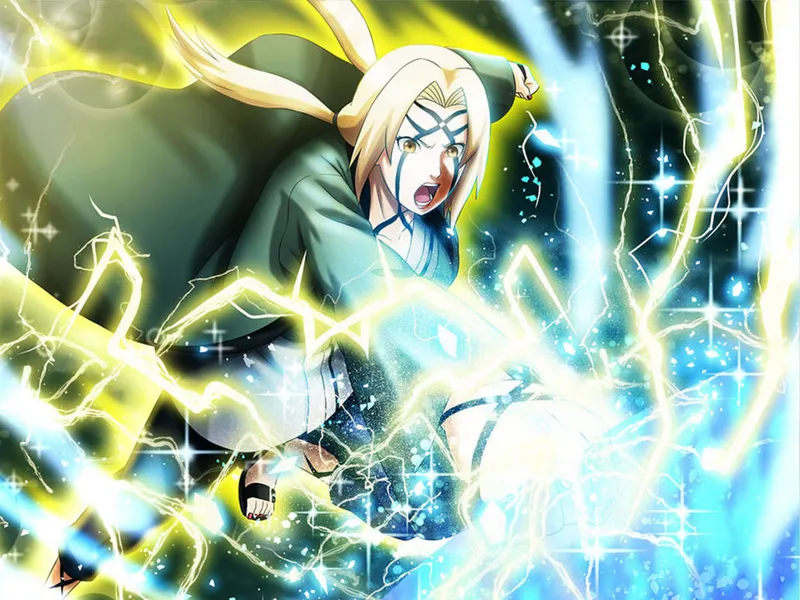 Ảnh Tsunade không chỉ đẹp mà còn truyền tải những thông điệp mạnh mẽ về sức mạnh chiến đấu