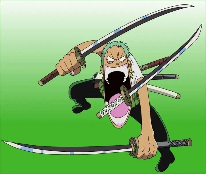 Ảnh của Zoro Chibi trong ánh sáng mờ nhạt