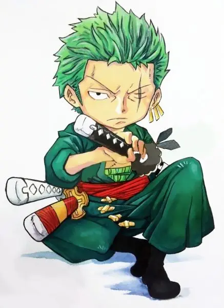 Ảnh Zoro Chibi là tuyệt vời nhất với biểu cảm chu đáo