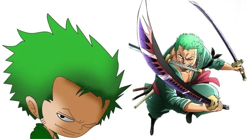 Bức ảnh của Zoro Chibi là thứ tuyệt vời nhất đang cầm hai thanh kiếm