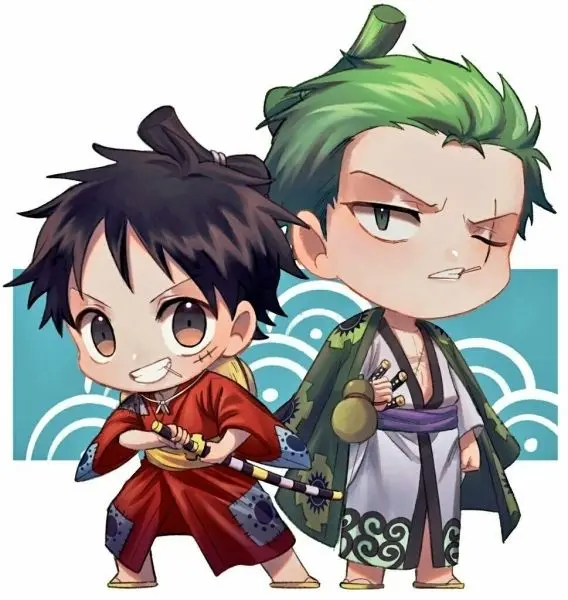 Zoro Chibi nhất đứng trên vách đá