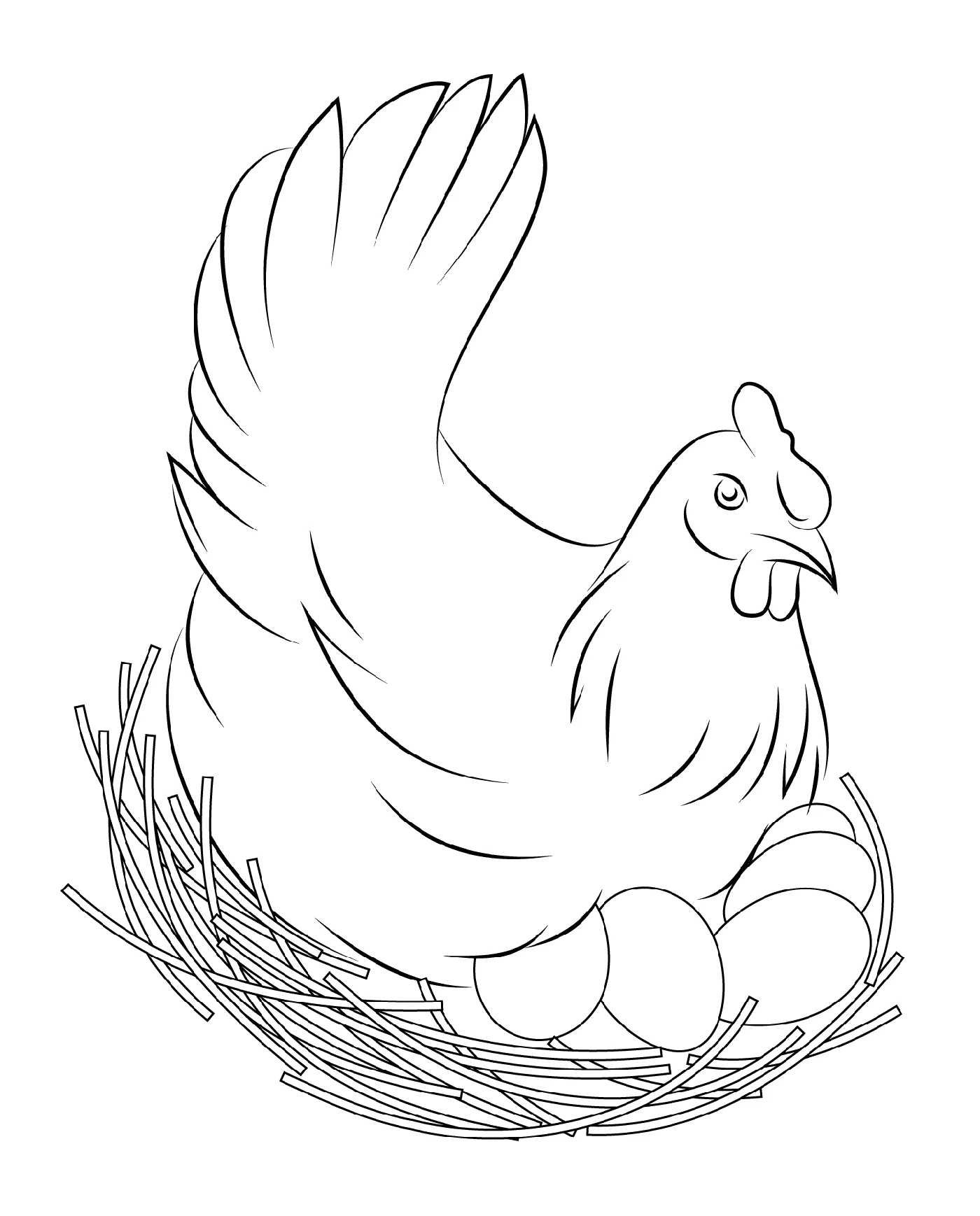 Coloring chicken - Baby learning and playing, developing creative thinking ability.