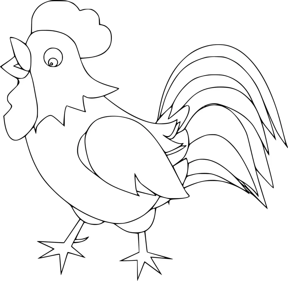 Coloring chicken - useful activity helps children love the natural world.