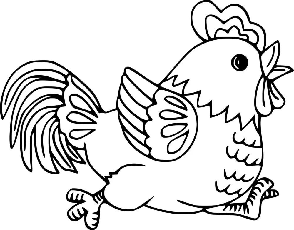 Coloring chicken - useful activities to help children develop creative thinking.