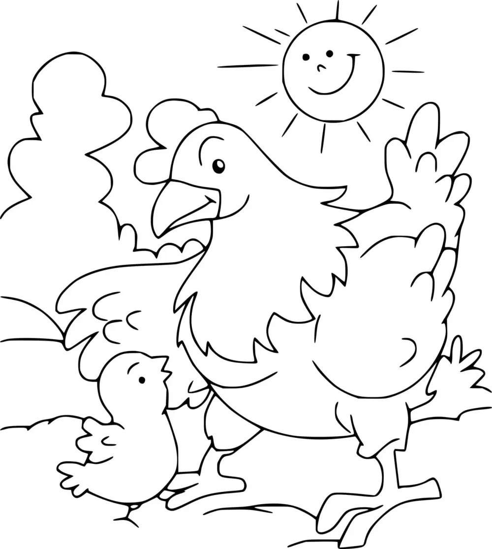 Download the free chicken color, your baby will be creative every day.