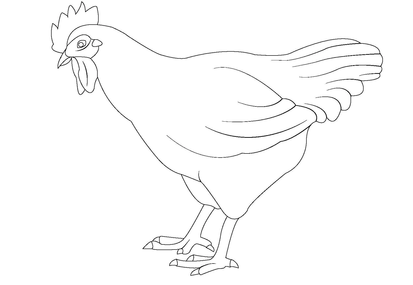 Download the free chicken coloring painting, interesting activities for your baby.