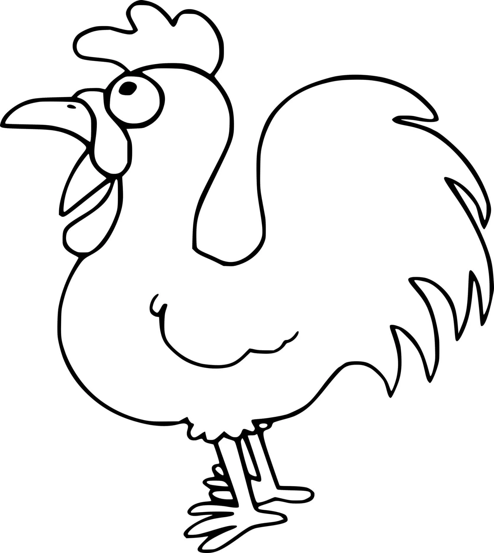 Coloring chicken - useful activities to help children develop artistic thinking.