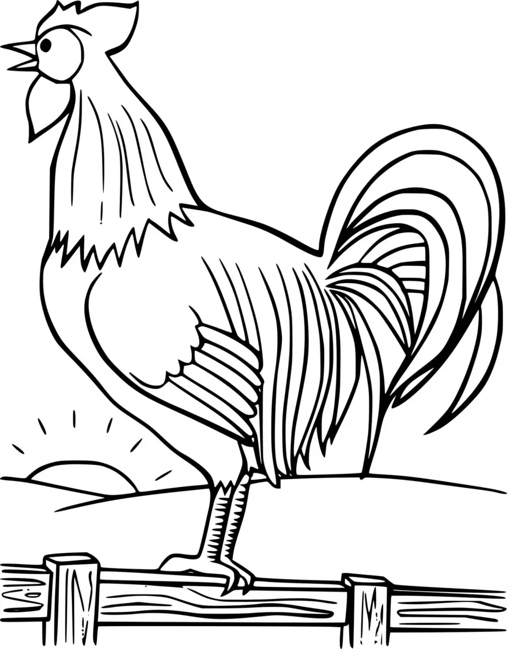 Download the free chicken coloring paintings, your baby will not be able to take their eyes off!